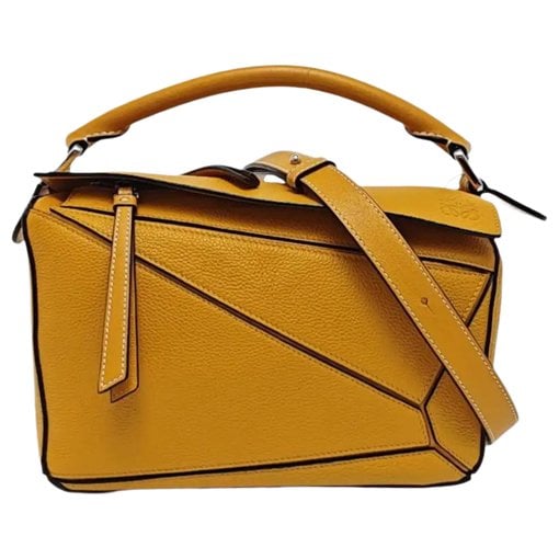 Puzzle leather handbag