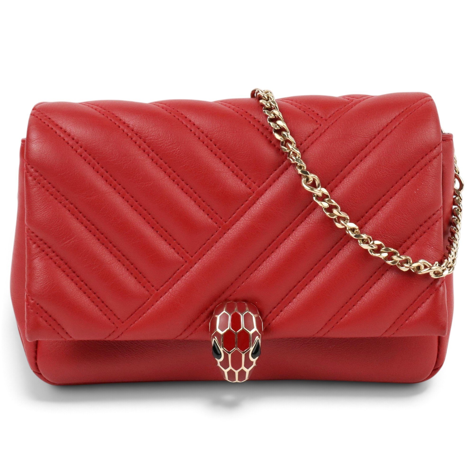 Serpenti leather handbag