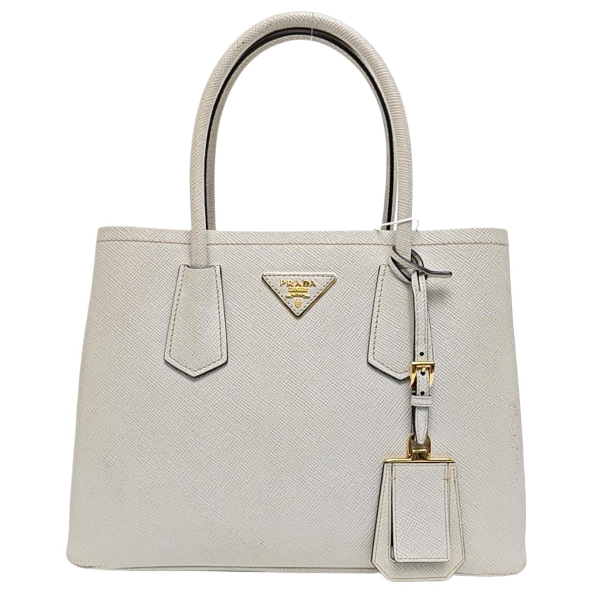 Double leather handbag