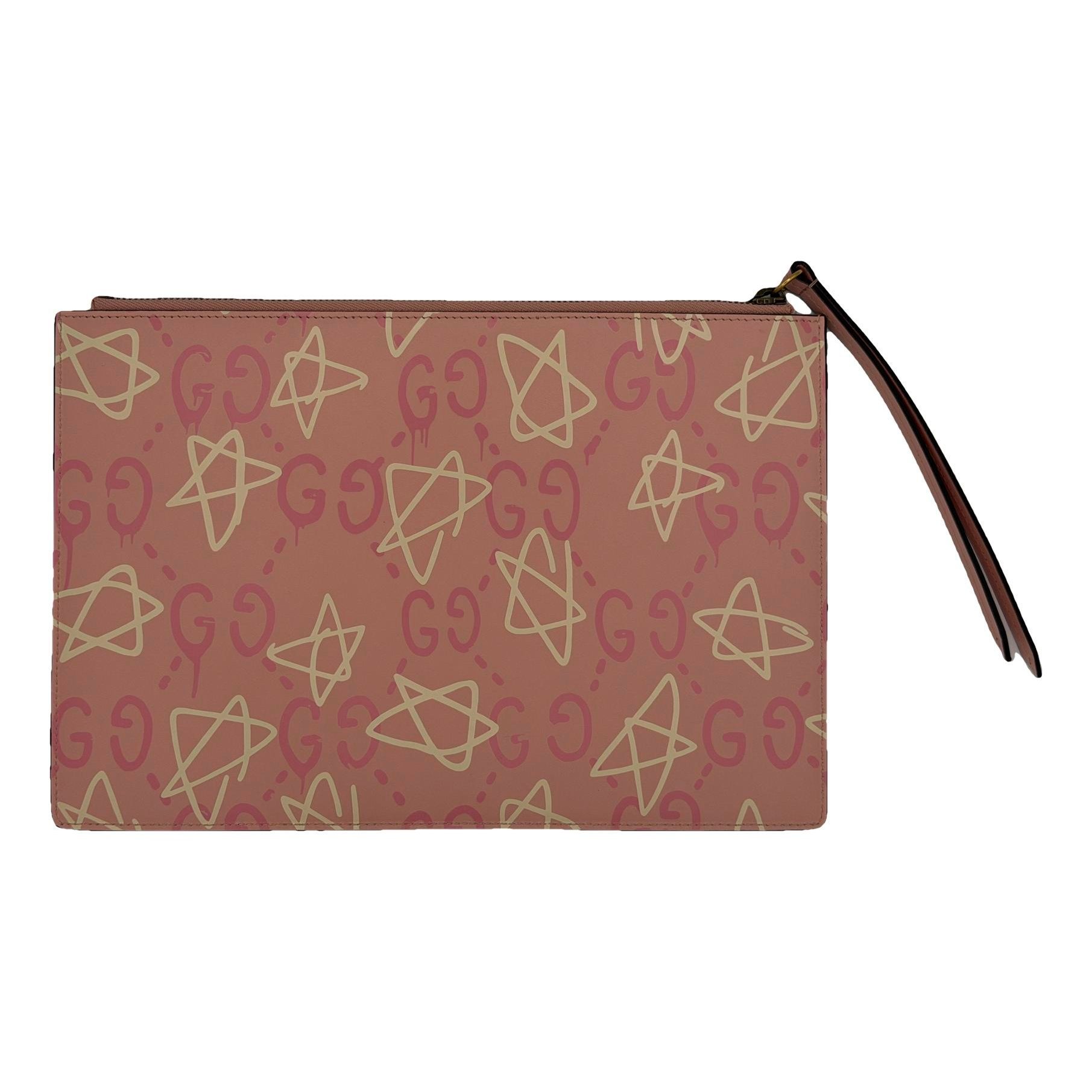 Leather clutch bag