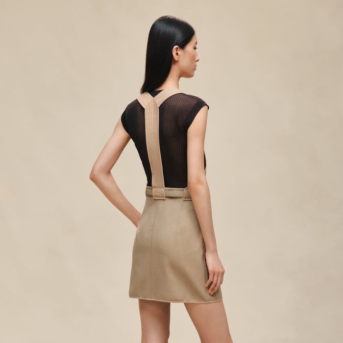Beige Praline Jupe Salopette