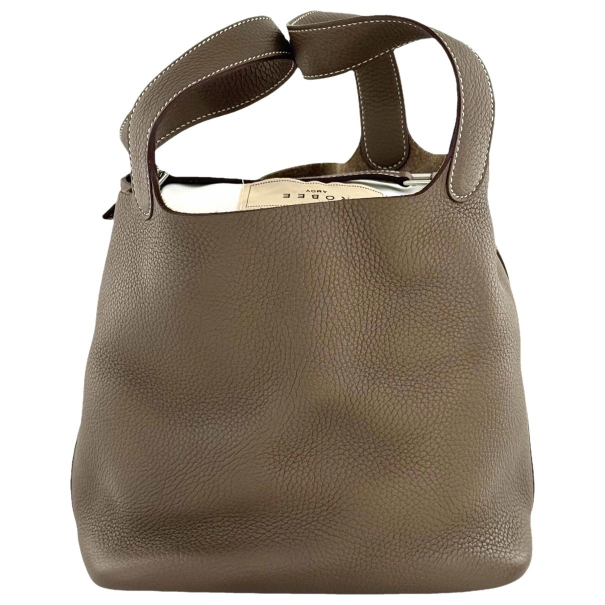 Picotin leather tote