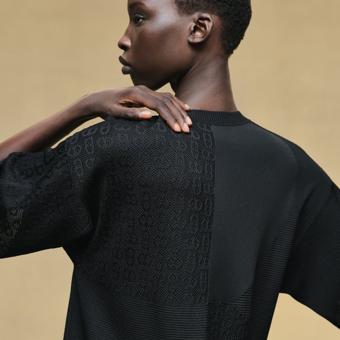 Noir "Chaine d'Ancre" Tunic Dress