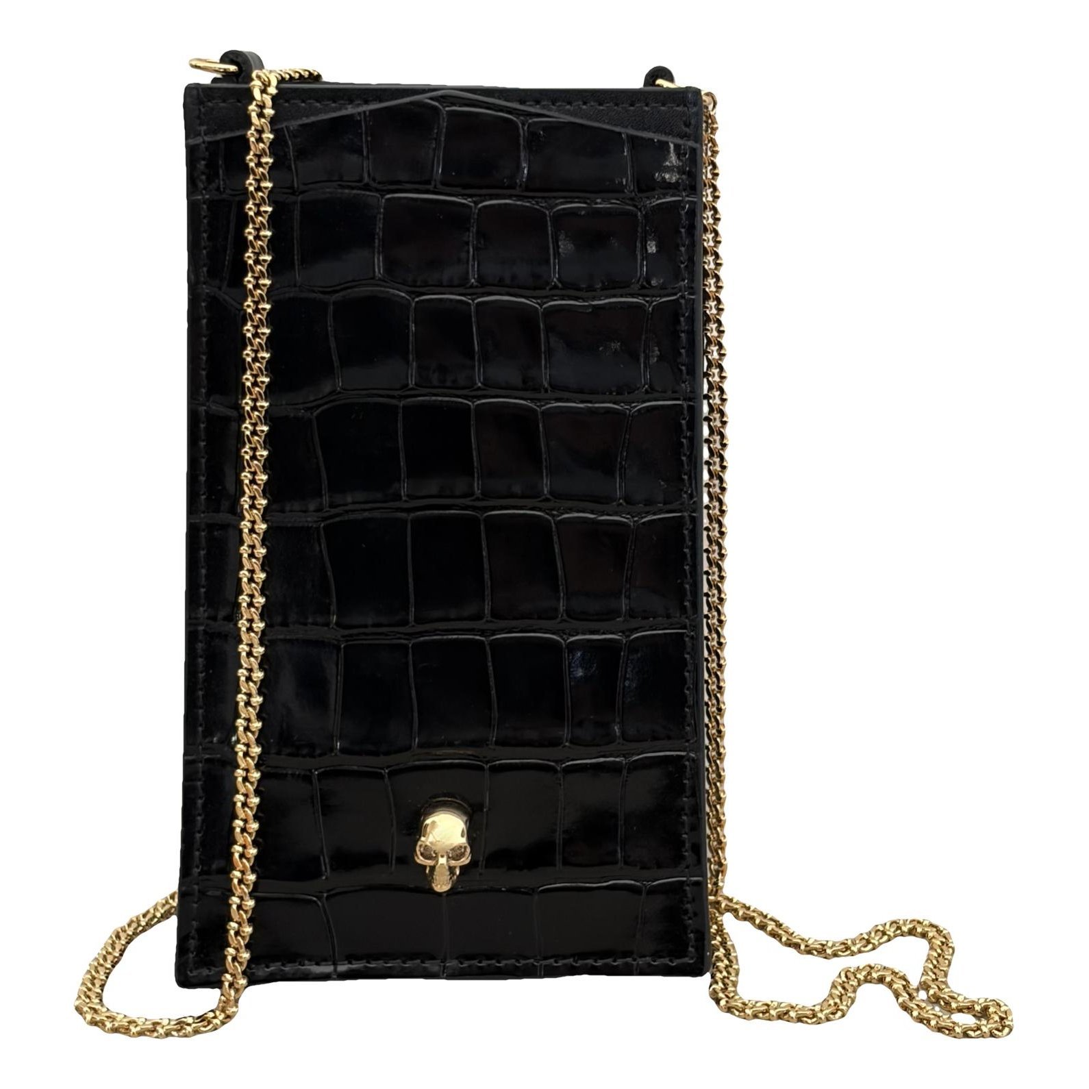 Skull leather mini bag