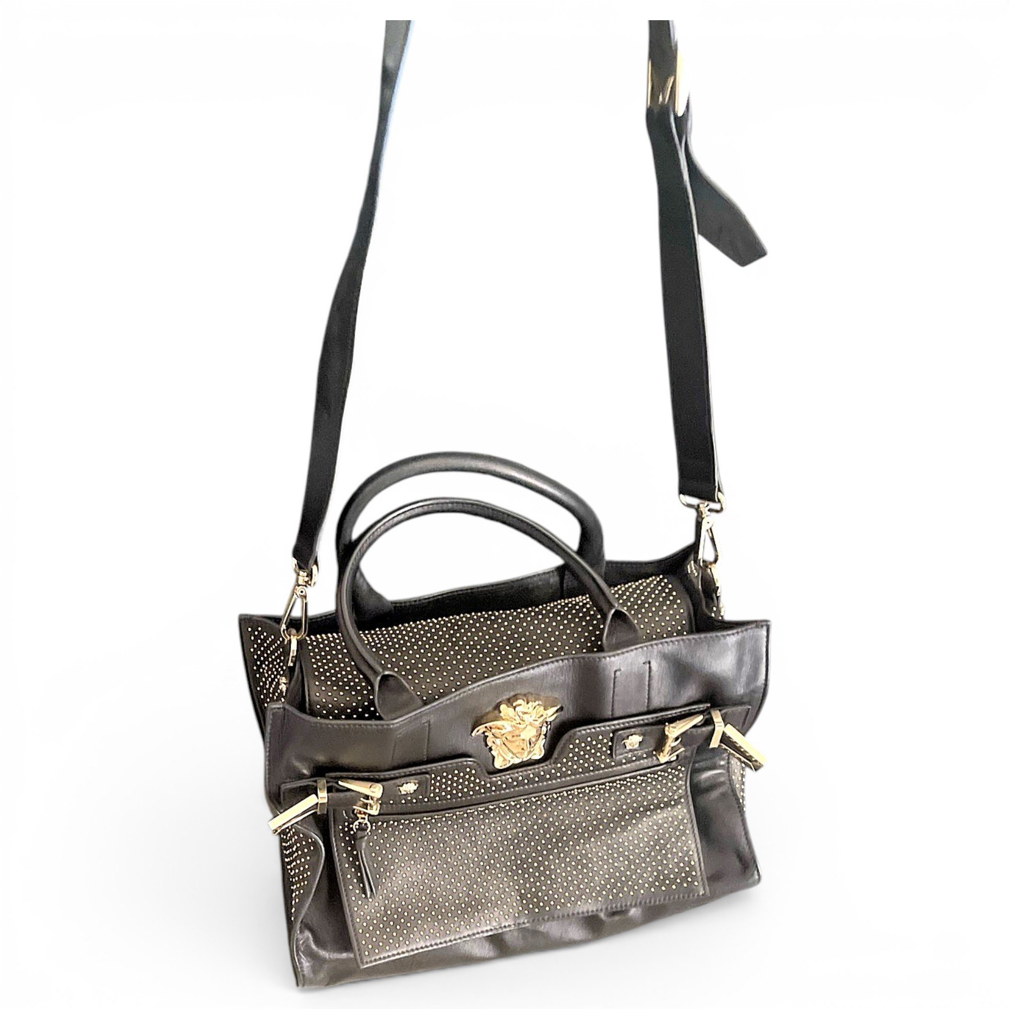 Versace Palazzo Empire leather handbag