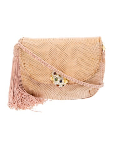 Embossed Leather Crossbody Bag