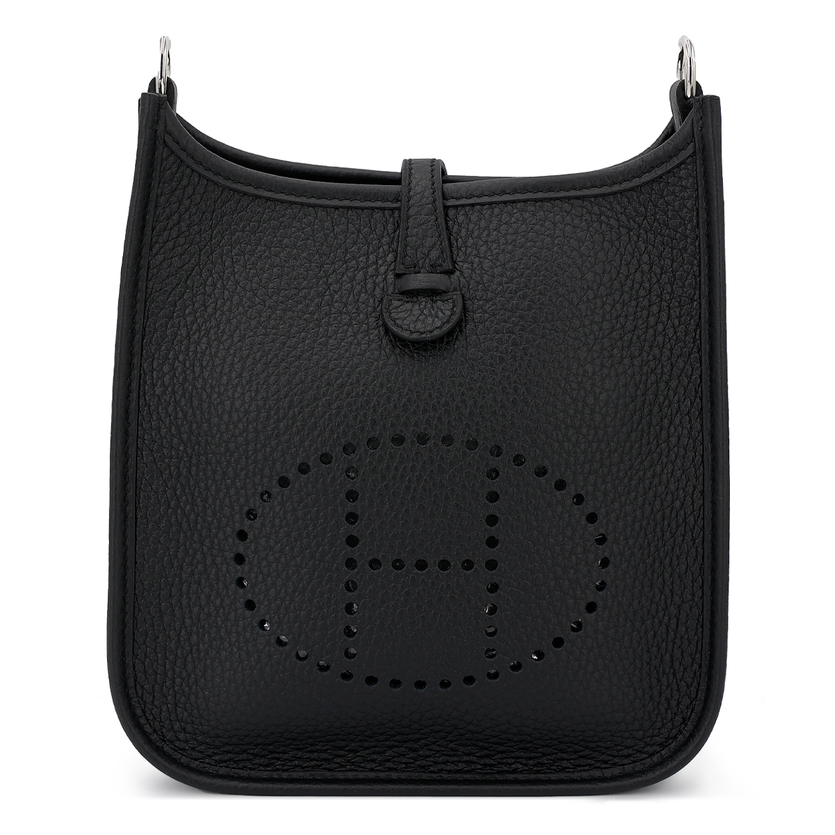 Brand New ( Rank N ) HERMÈS Mini Evelyne 16 Amazone 112cm Black (89) Clemence Palladium hardware B (2023)