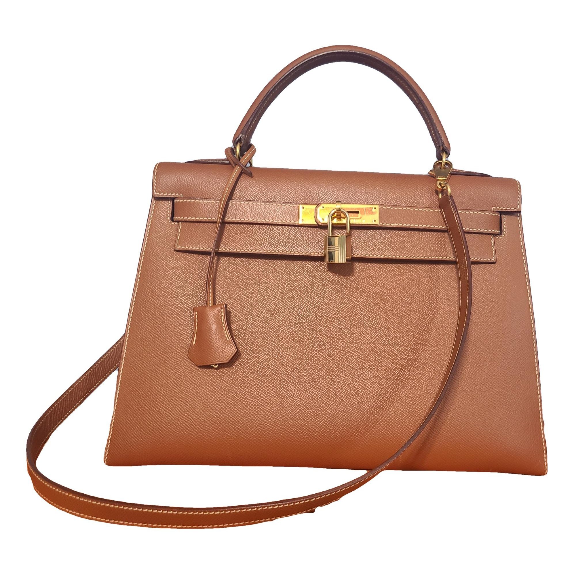Hermes Kelly 32 Handbag Gold