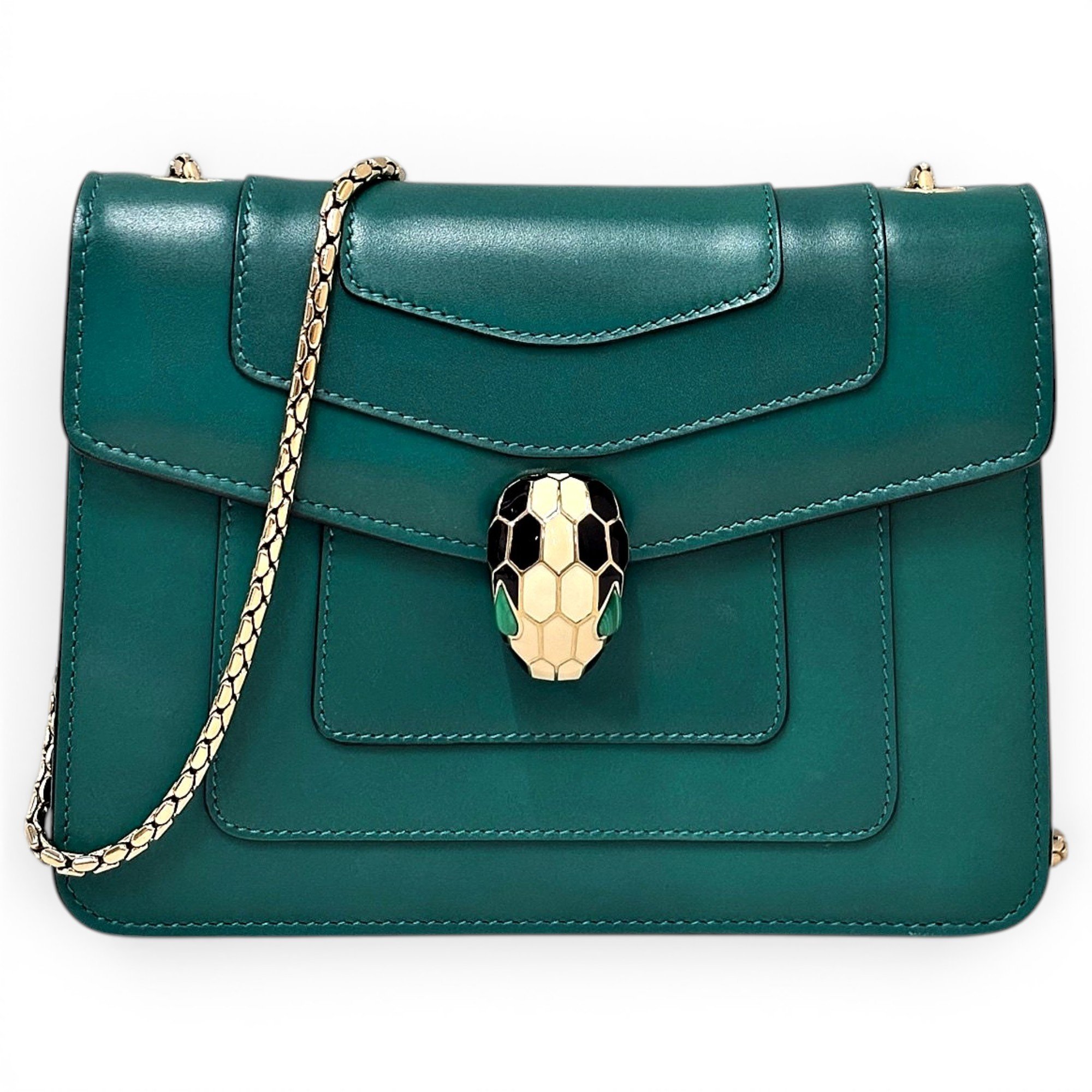 Serpenti leather handbag