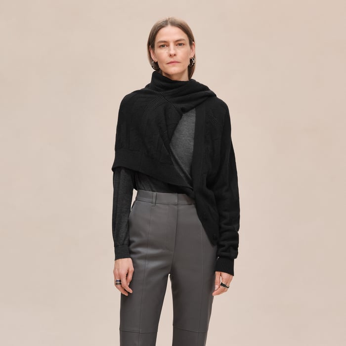 Noir "H" Long-sleeve Cardigan