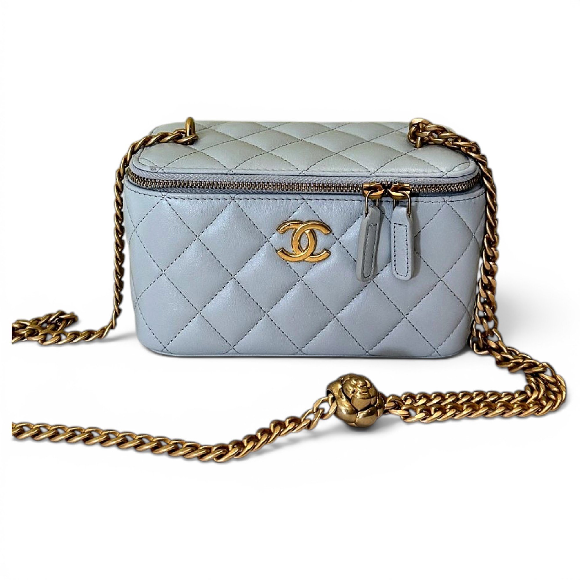 Vanity leather handbag