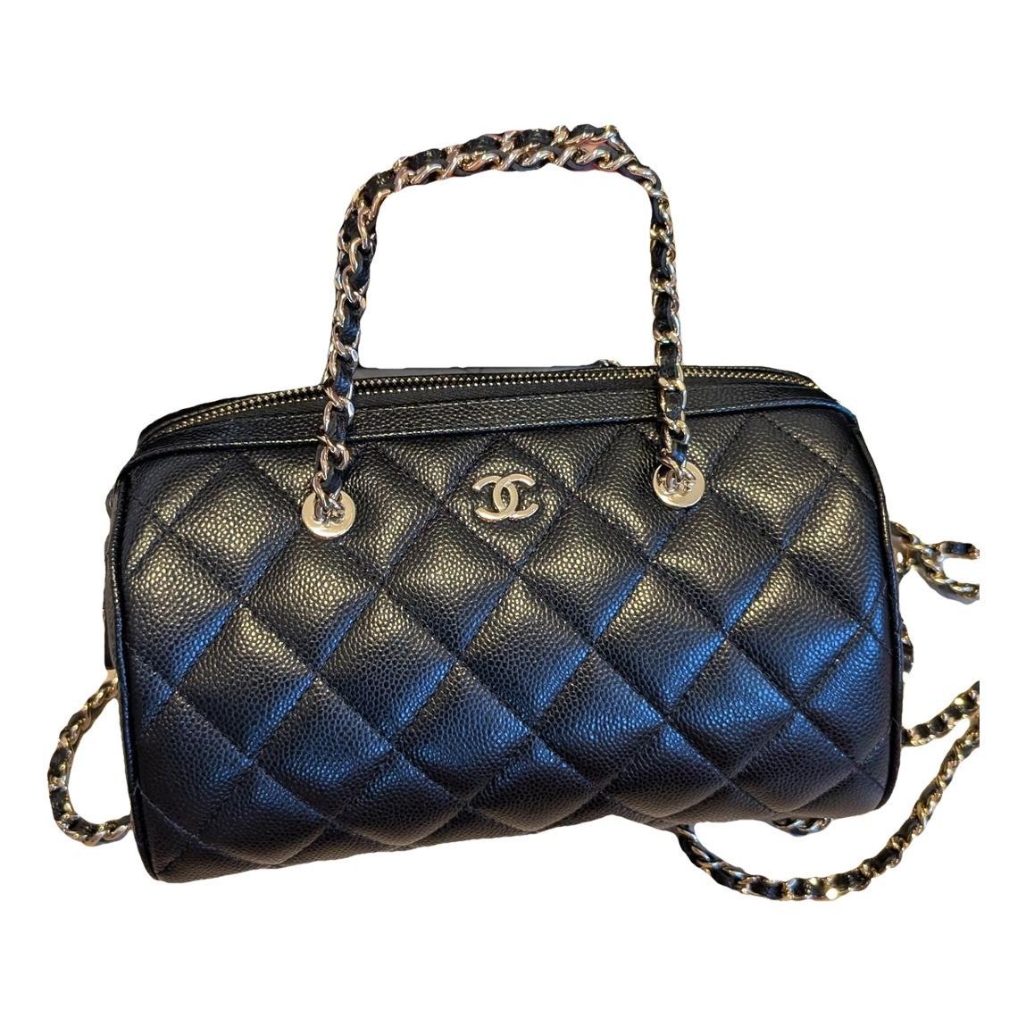 Leather bowling bag