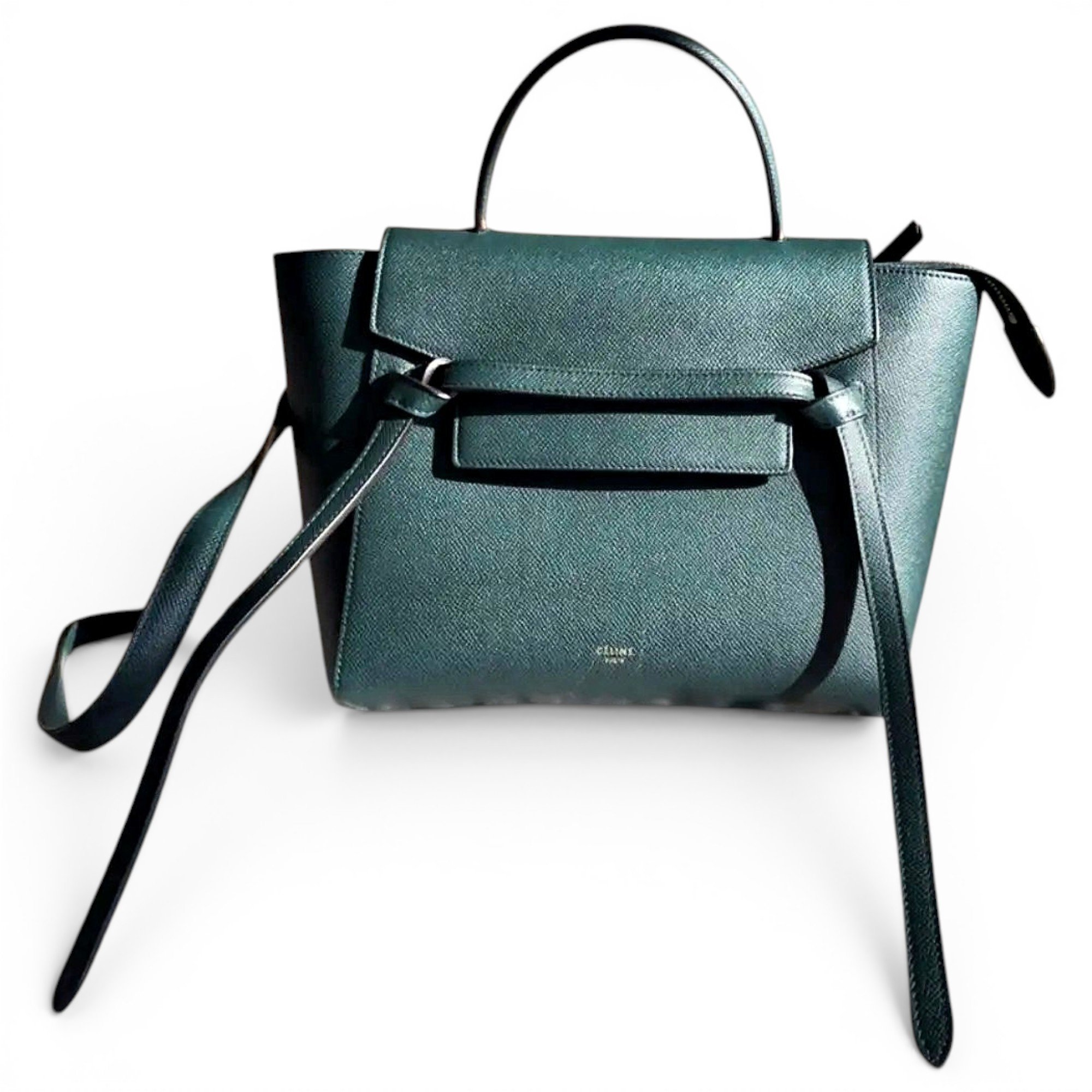 Belt leather handbag