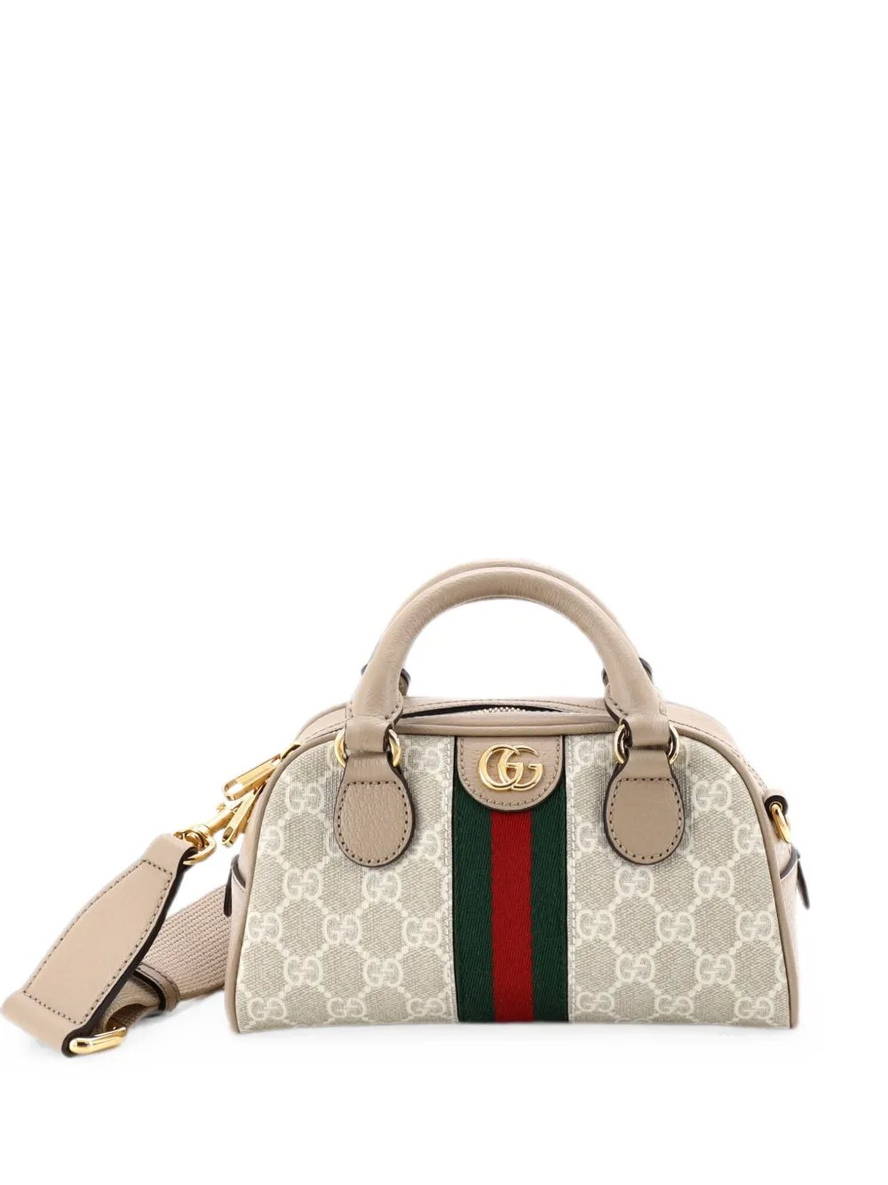 Ophidia Convertible Boston Top Handle Bag GG Coated Canvas with Leather Mini crossbody bag