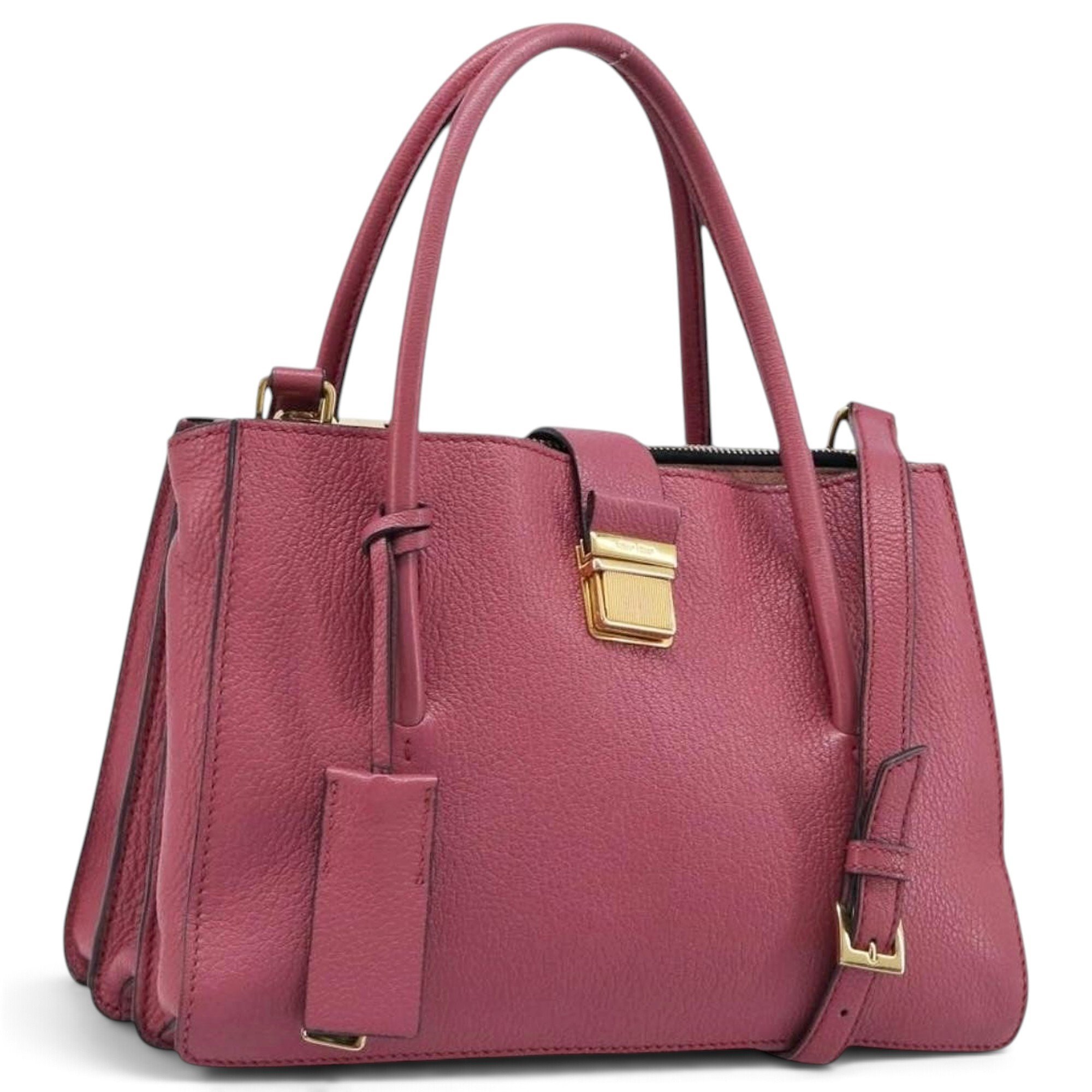 Madras leather handbag