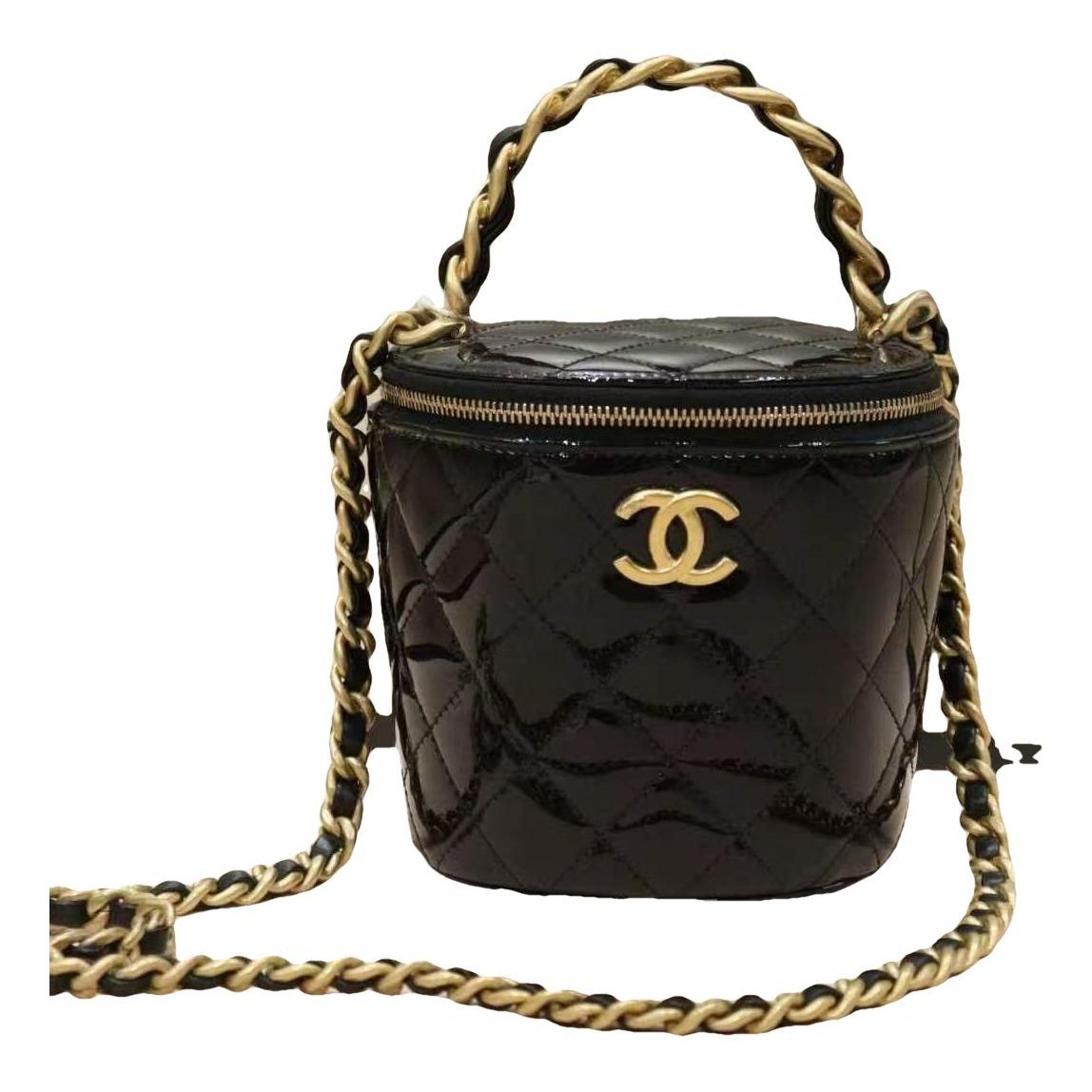Trendy CC Vanity patent leather handbag
