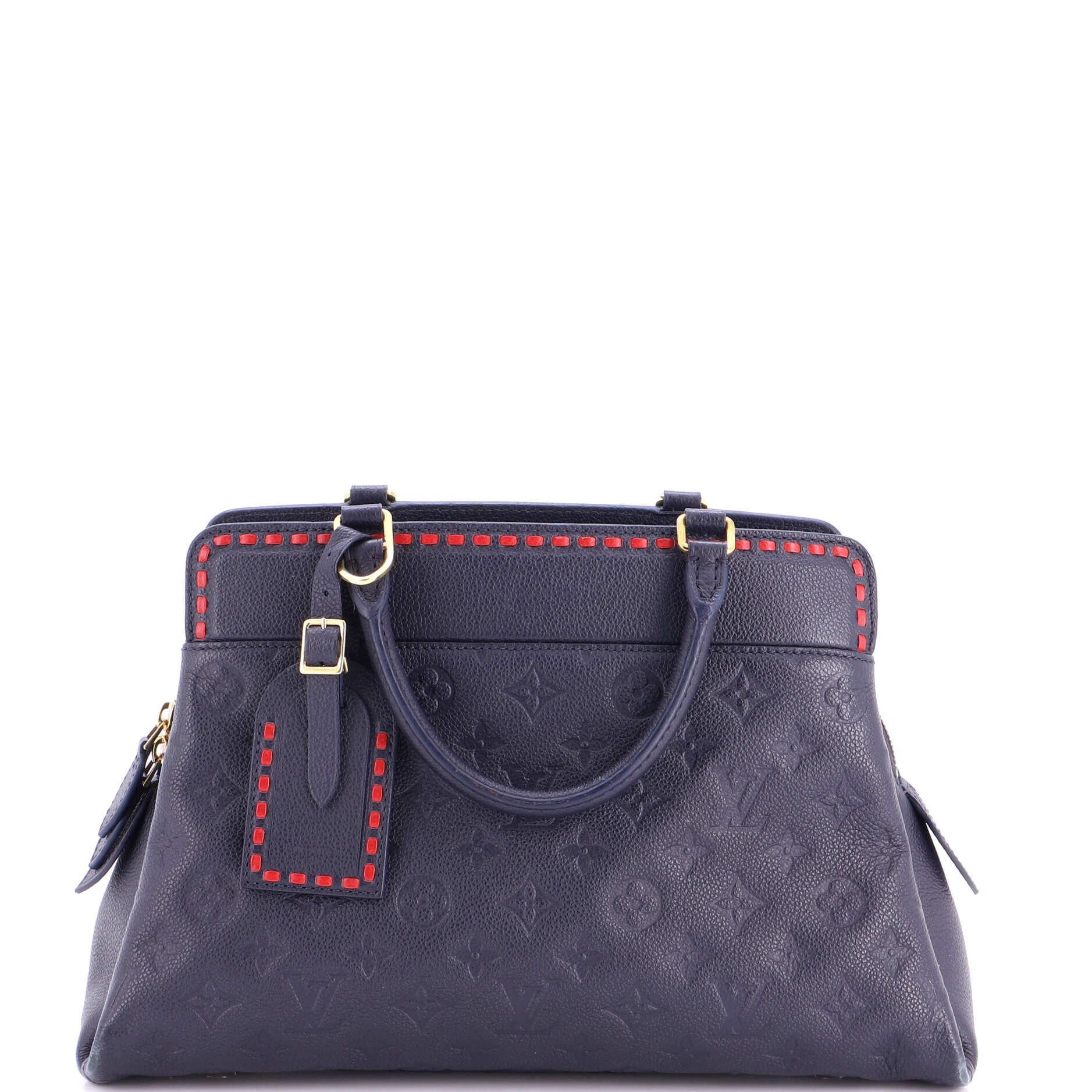 Vosges Handbag Whipstitch Monogram Empreinte Leather MM