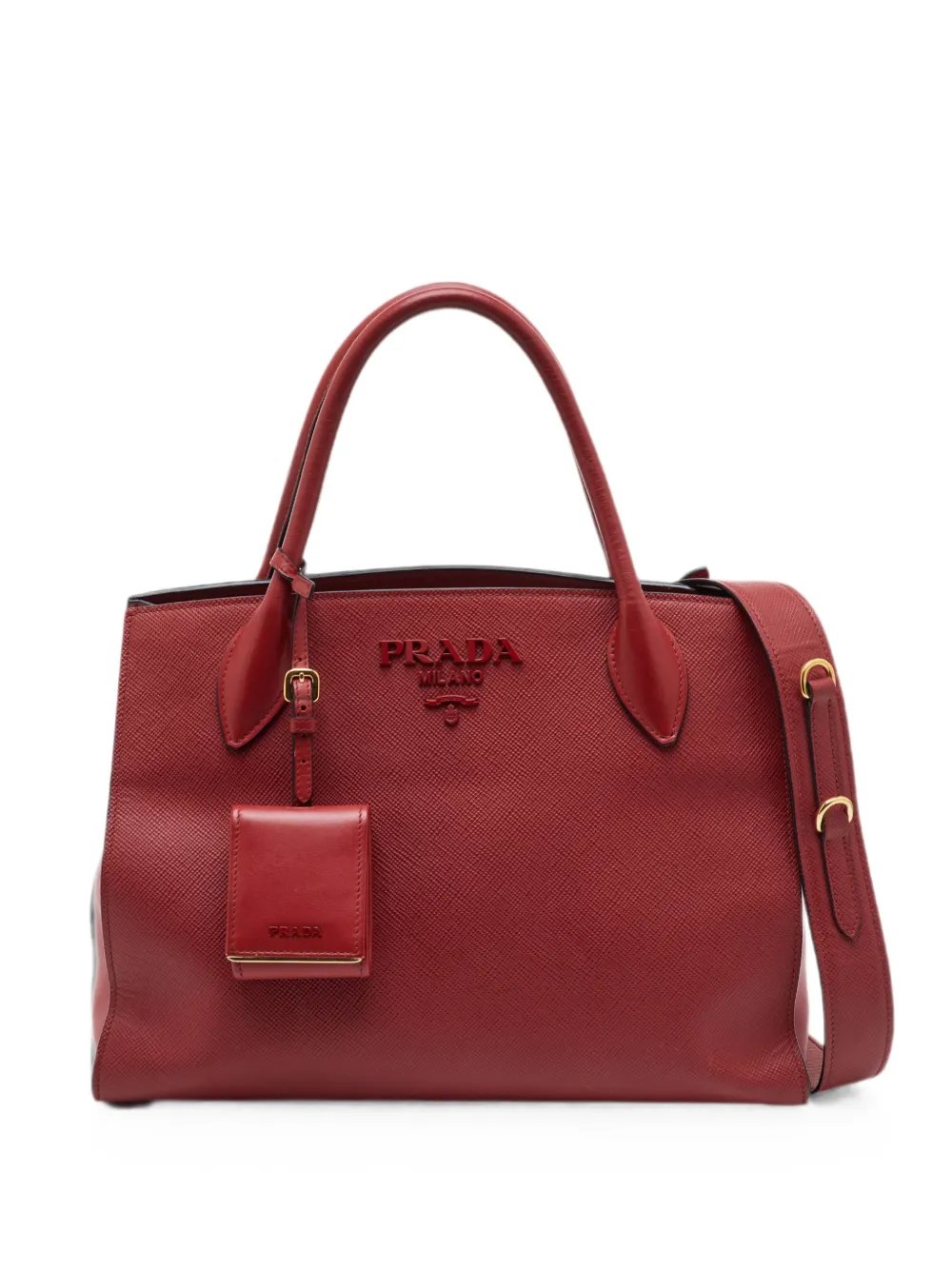 Monochrome leather tote bag
