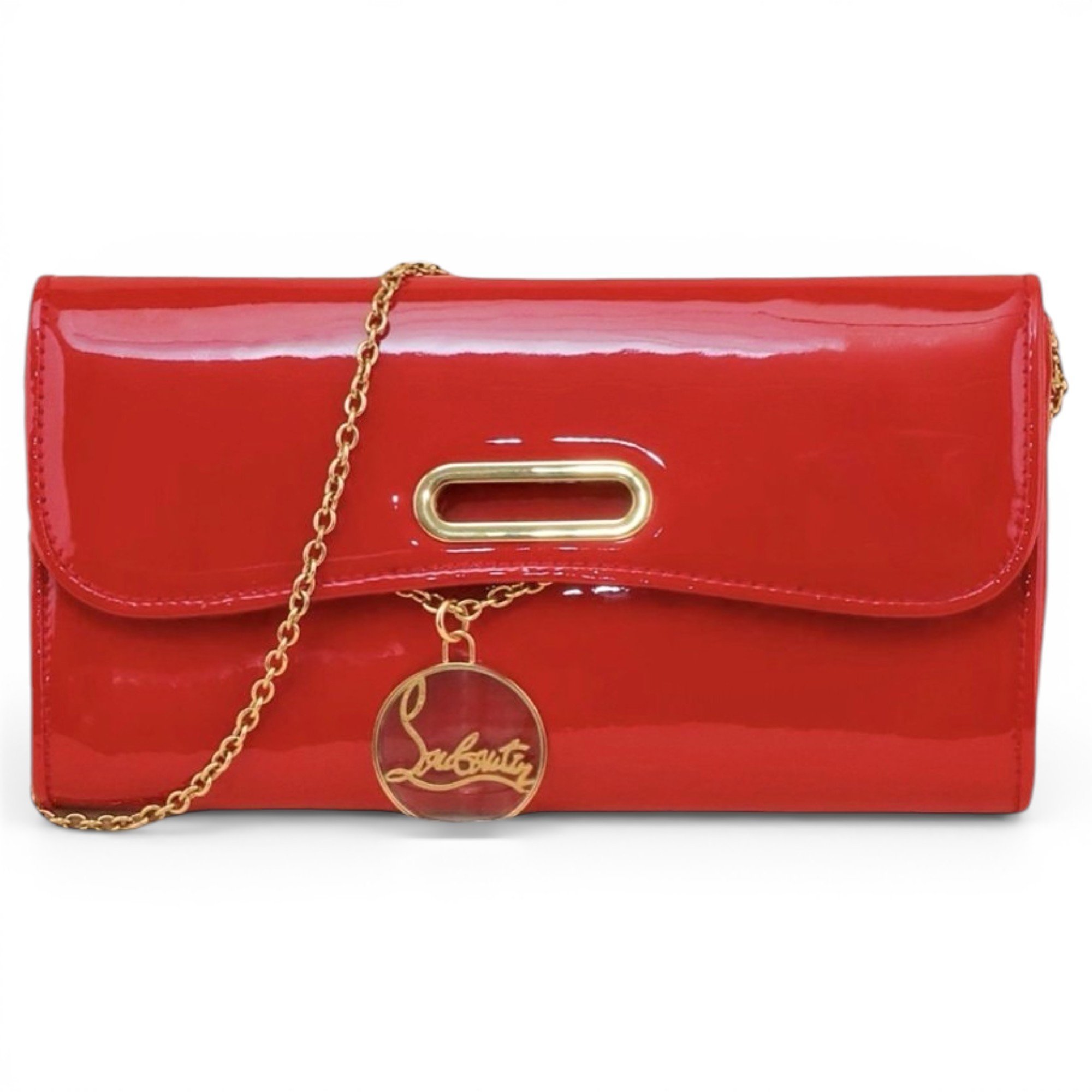 Riviera patent leather clutch bag