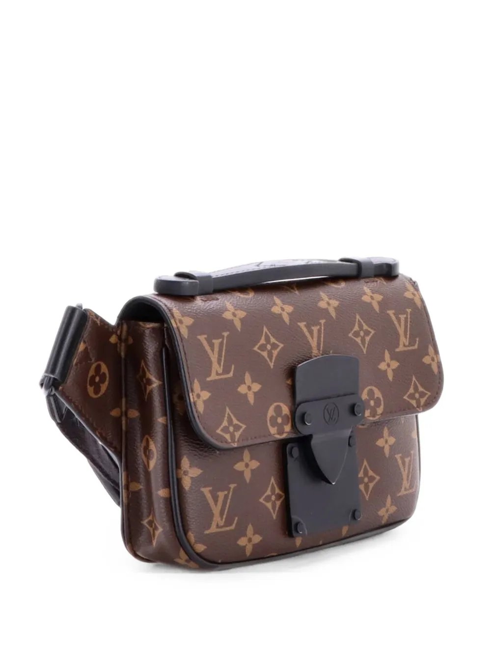 S Lock Sling Bag Macassar Monogram Canvas belt bag