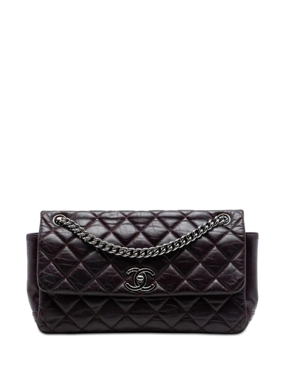 2012-2013 Small Aged Calfskin Lady Pearly Flap shoulder bag