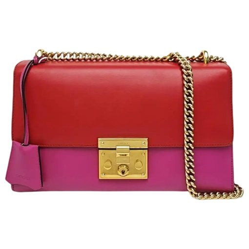 Padlock leather handbag