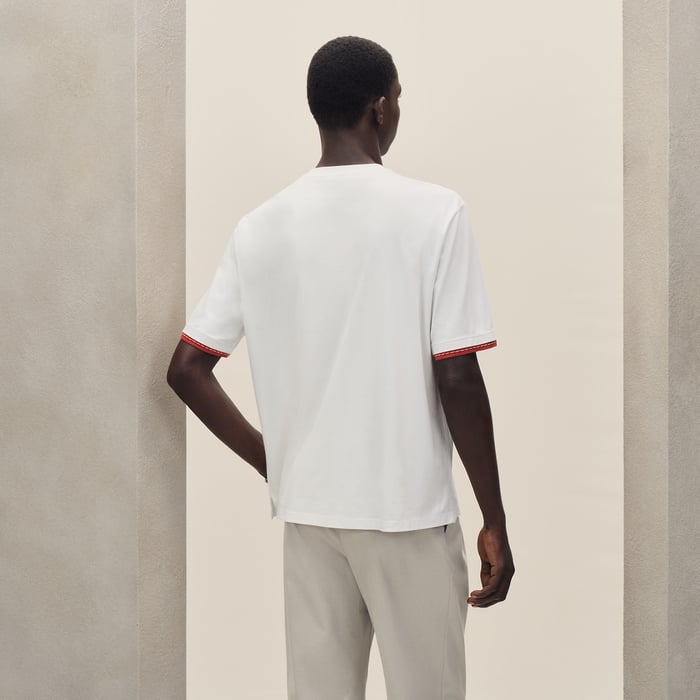 Blanc T-shirt With "Sellier" Detail