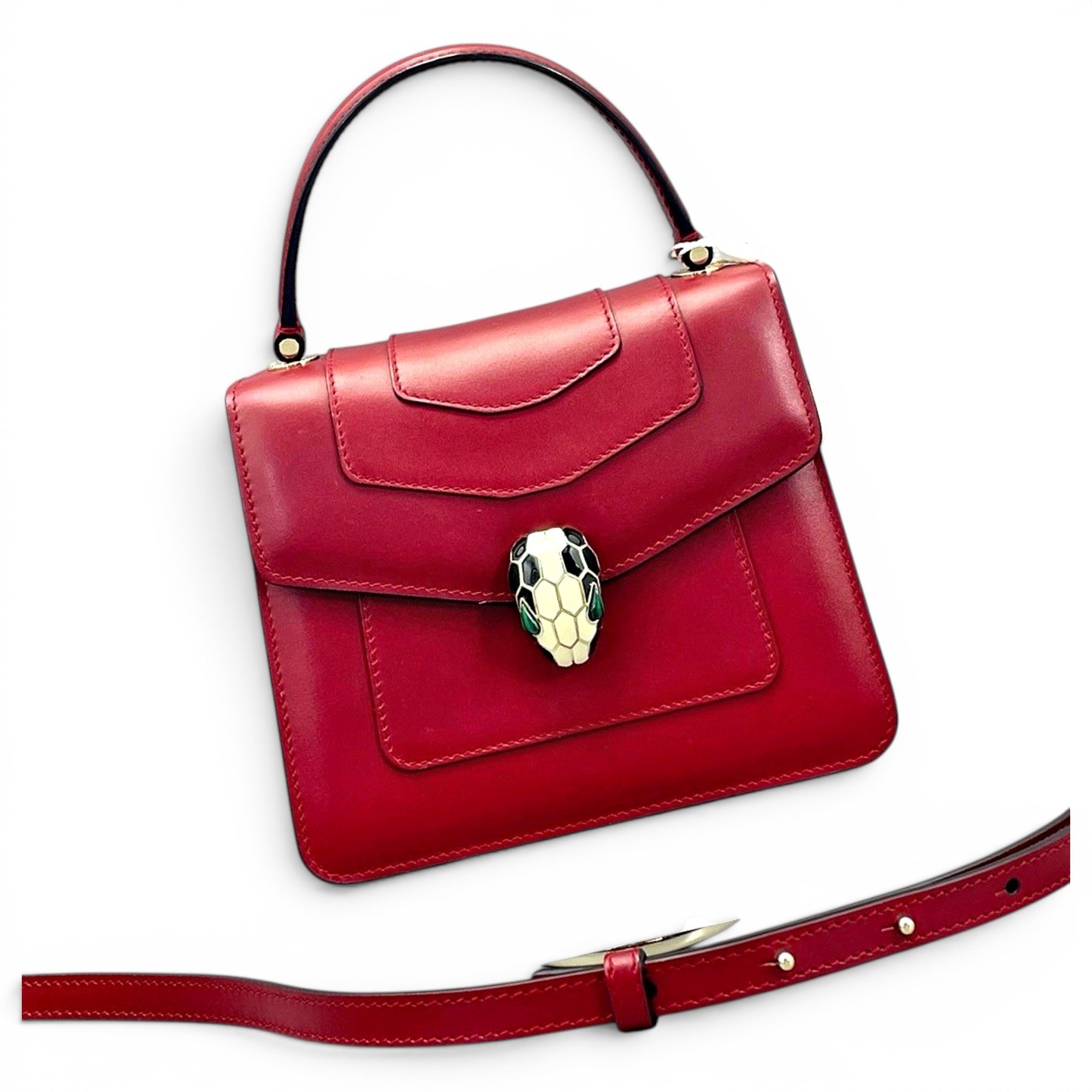 Serpenti leather handbag