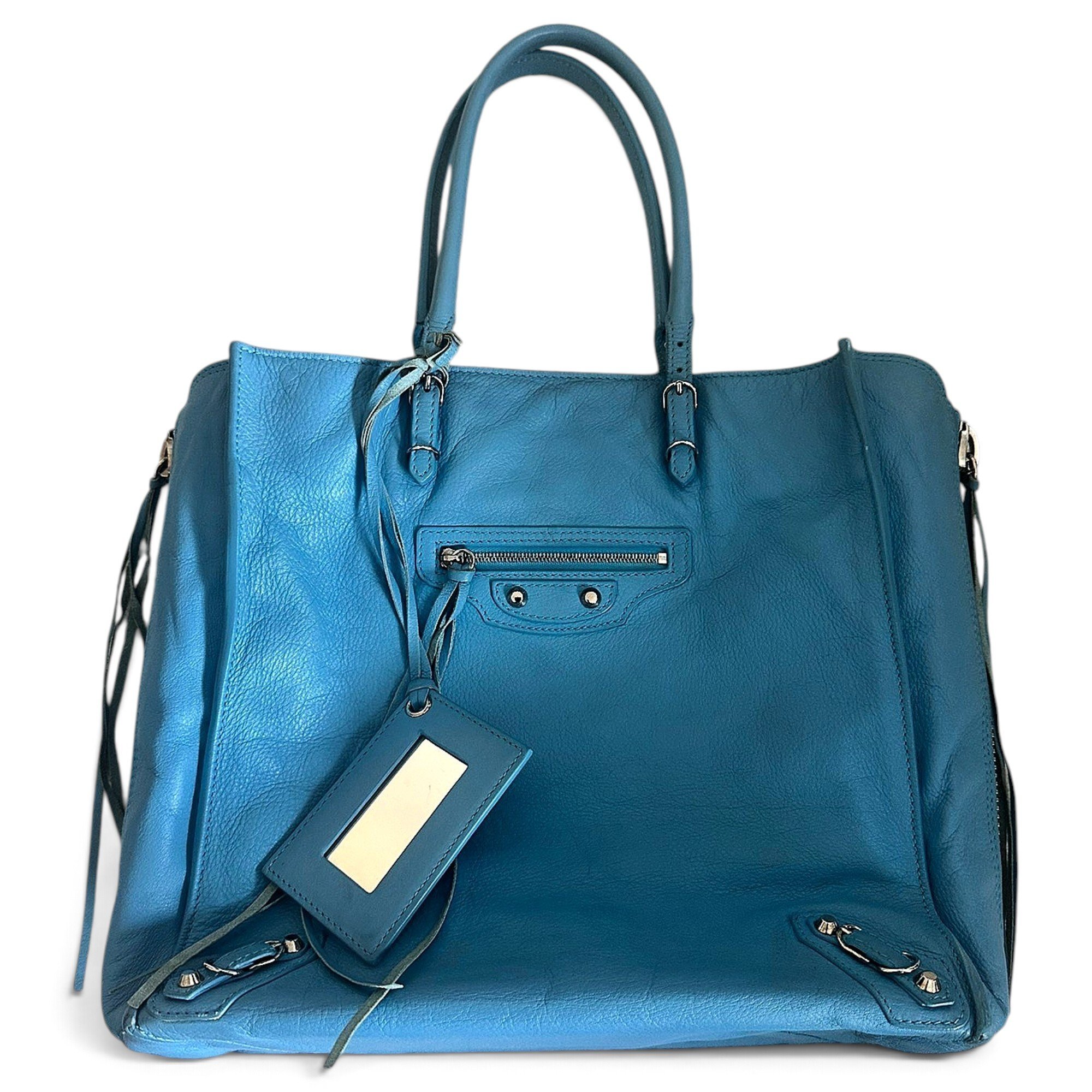City leather handbag