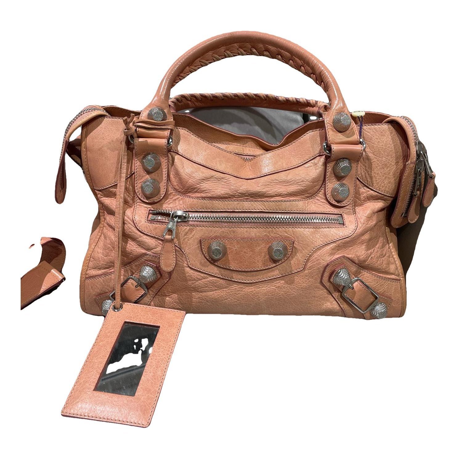 City leather handbag