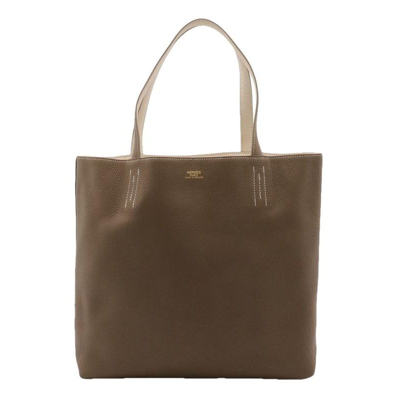Double sens leather tote