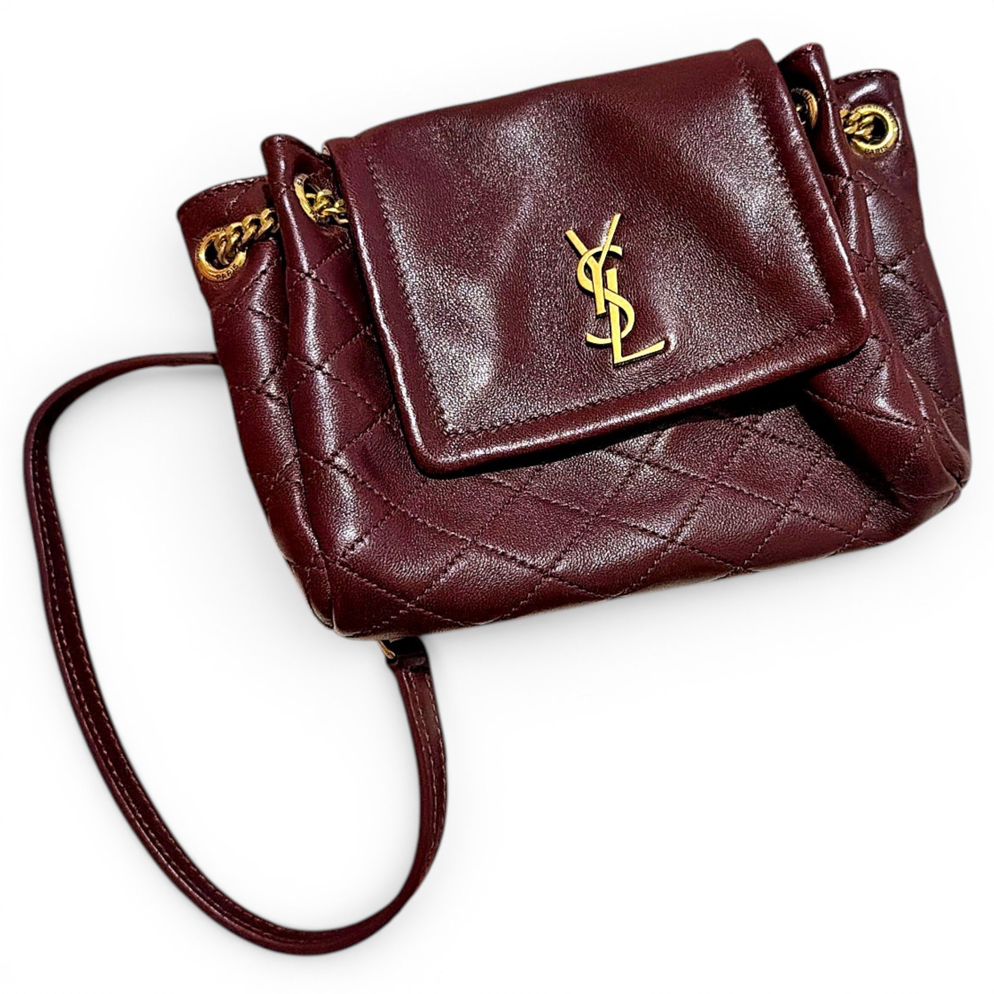 Leather clutch bag