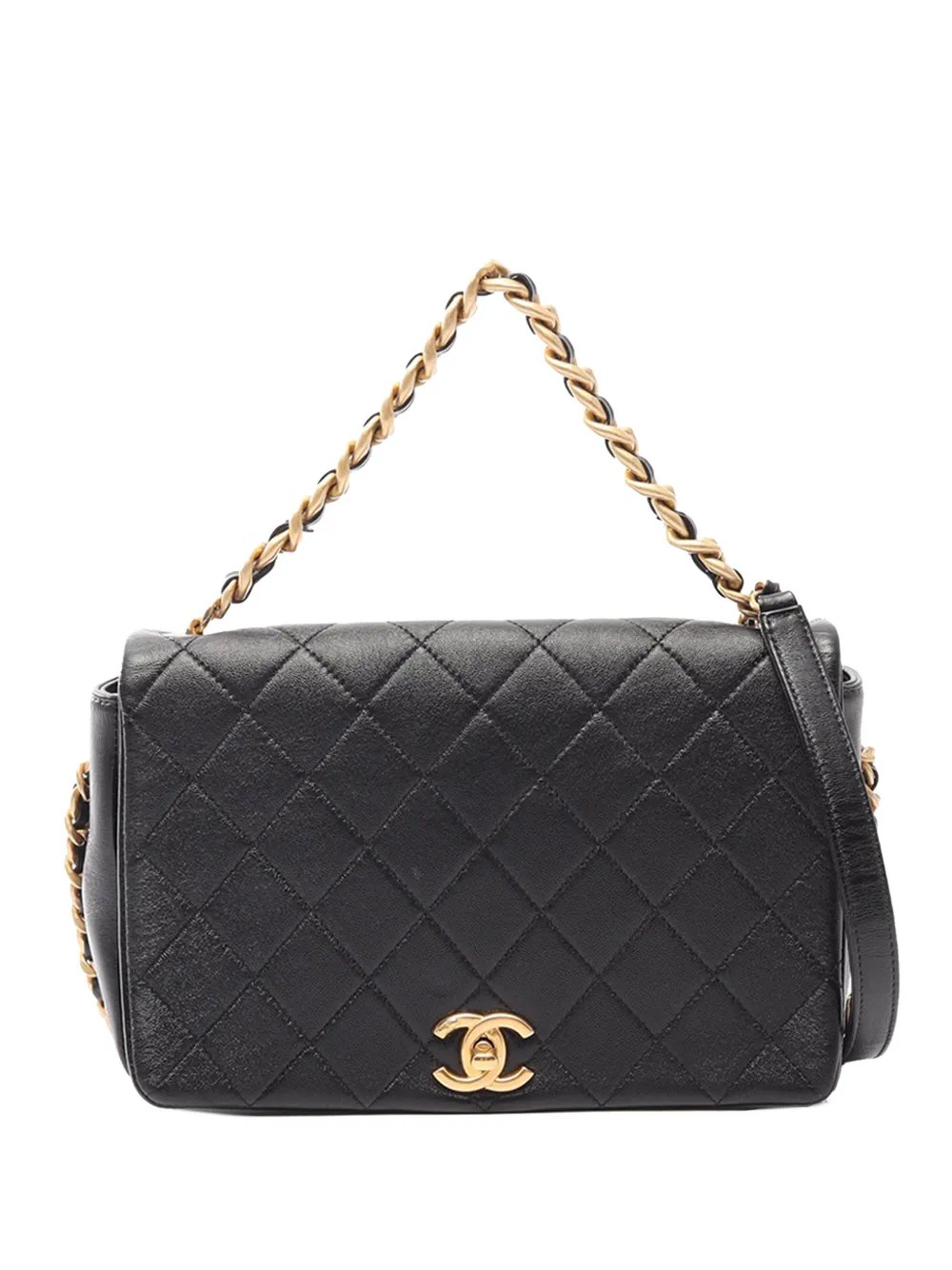 2021 CC Quilted Calfskin Single Flap satchel