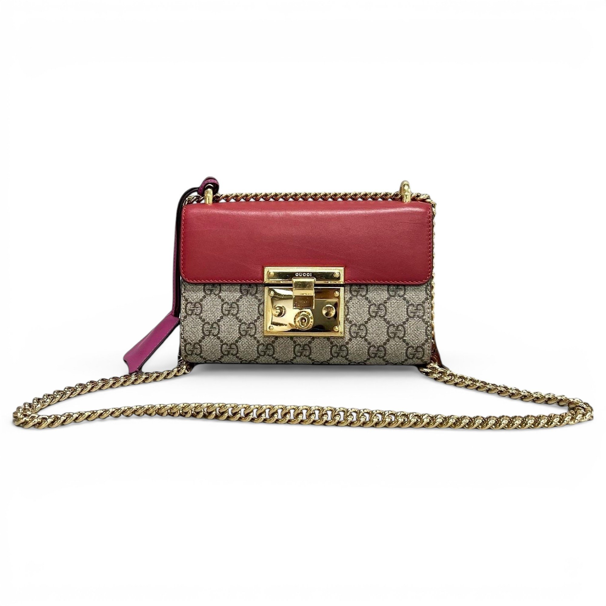 Padlock leather handbag