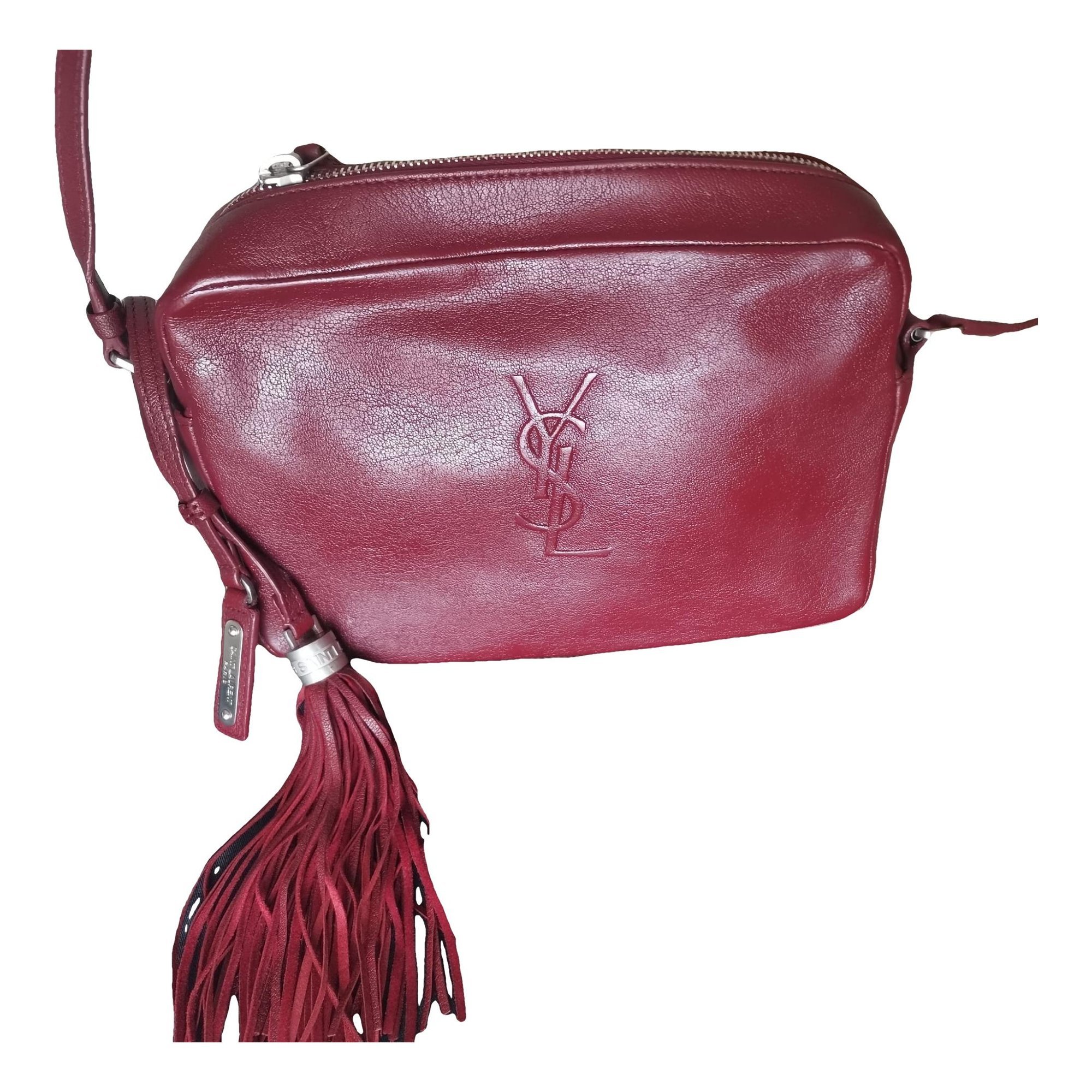 Camera Lou leather crossbody bag