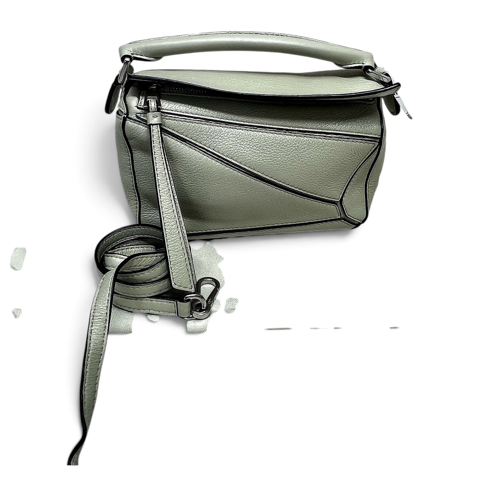 Puzzle leather handbag
