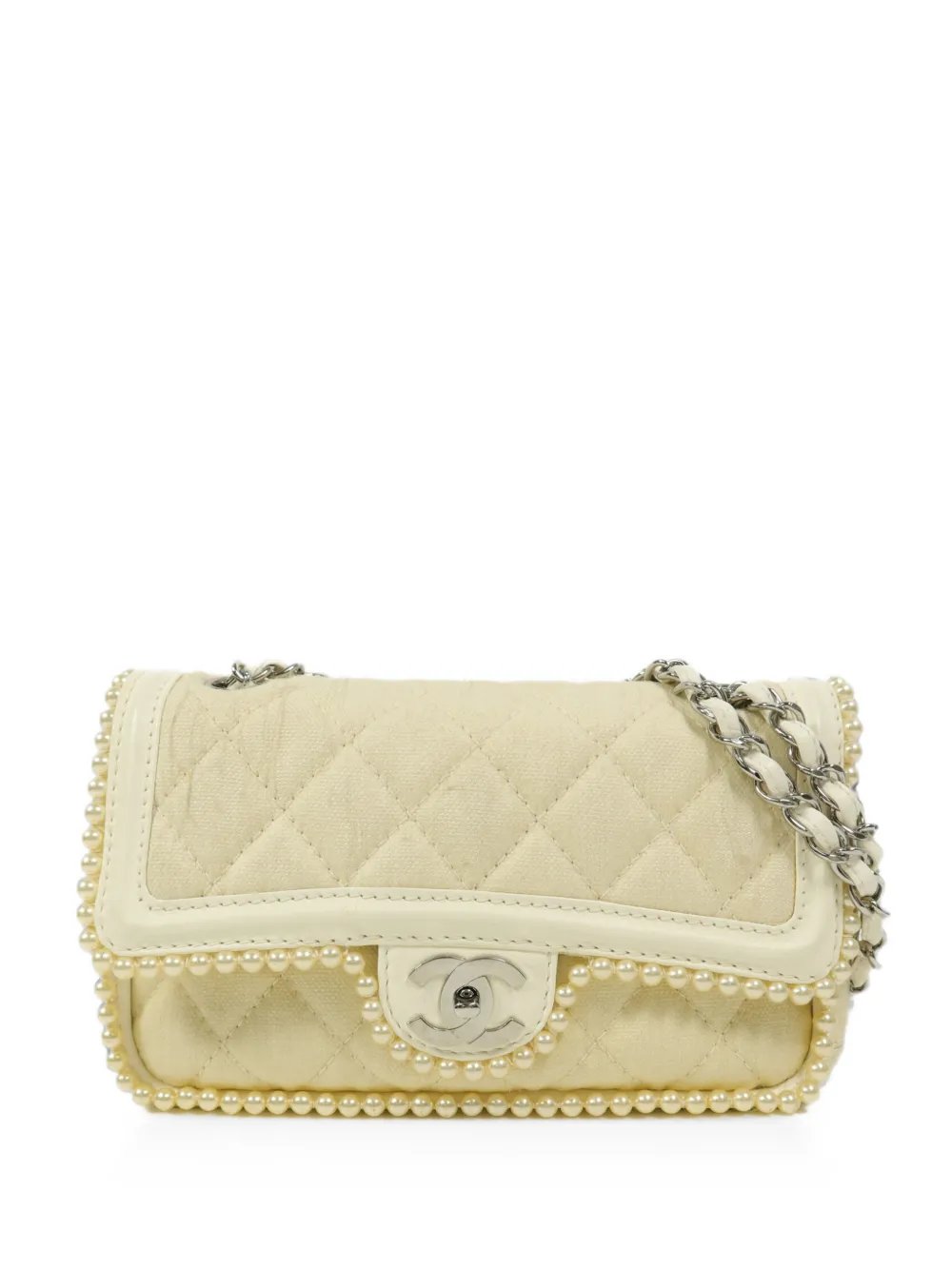 Classic Single Flap pearly-edge shoulder bag