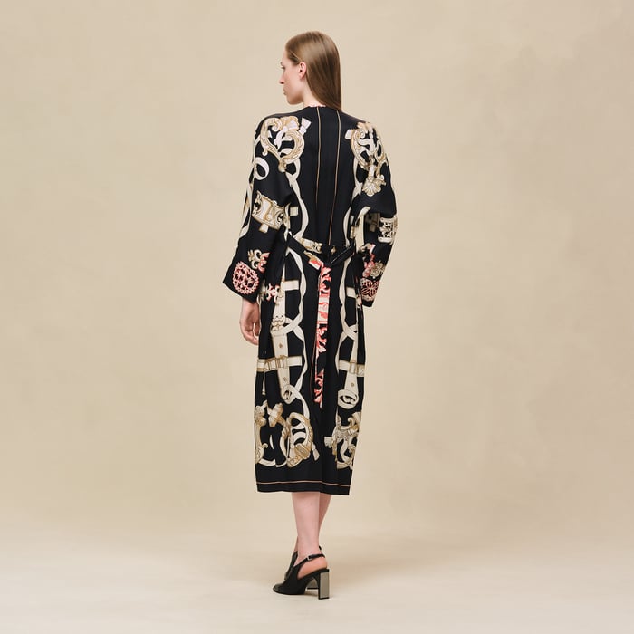 Noir "Ferronnerie Remix" Caftan