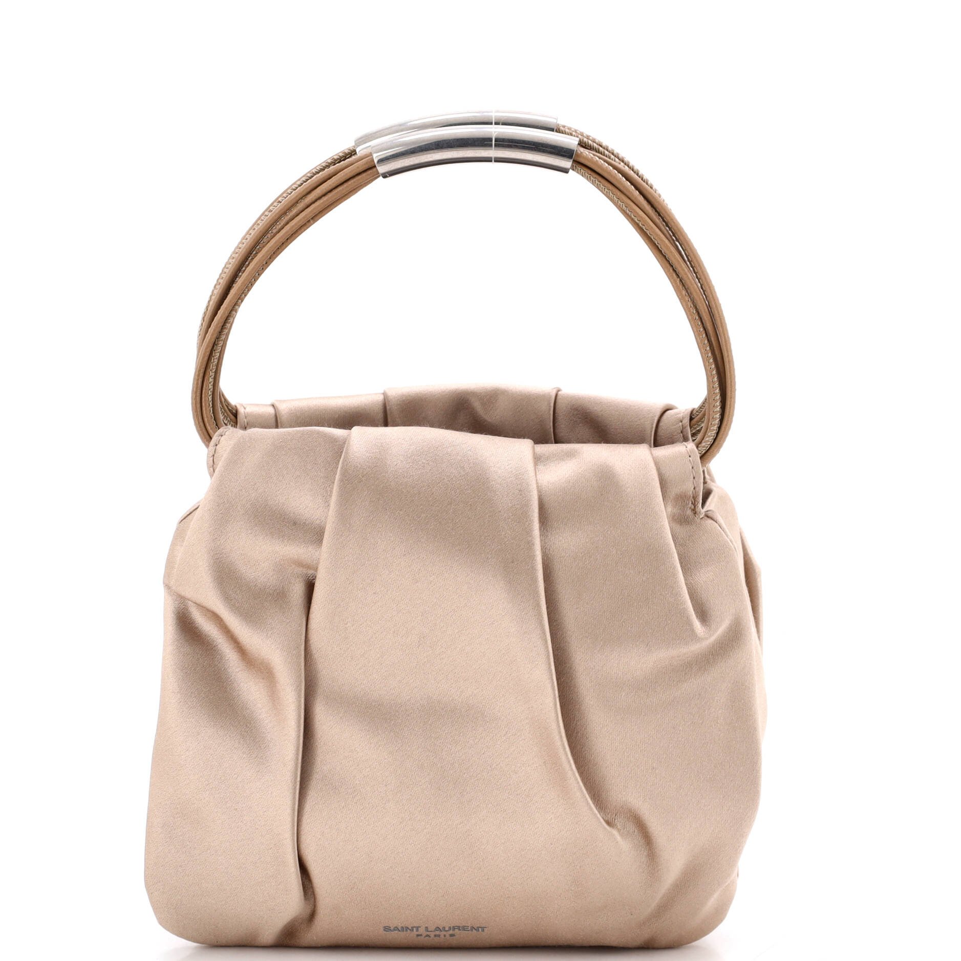 Pochon Top Handle Bag Satin Mini