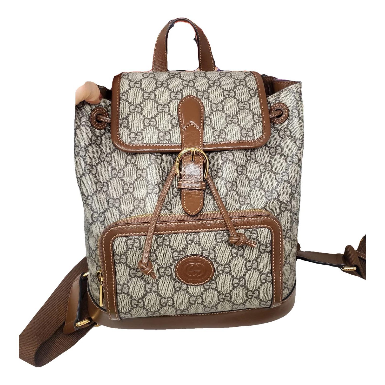 Ophidia leather backpack