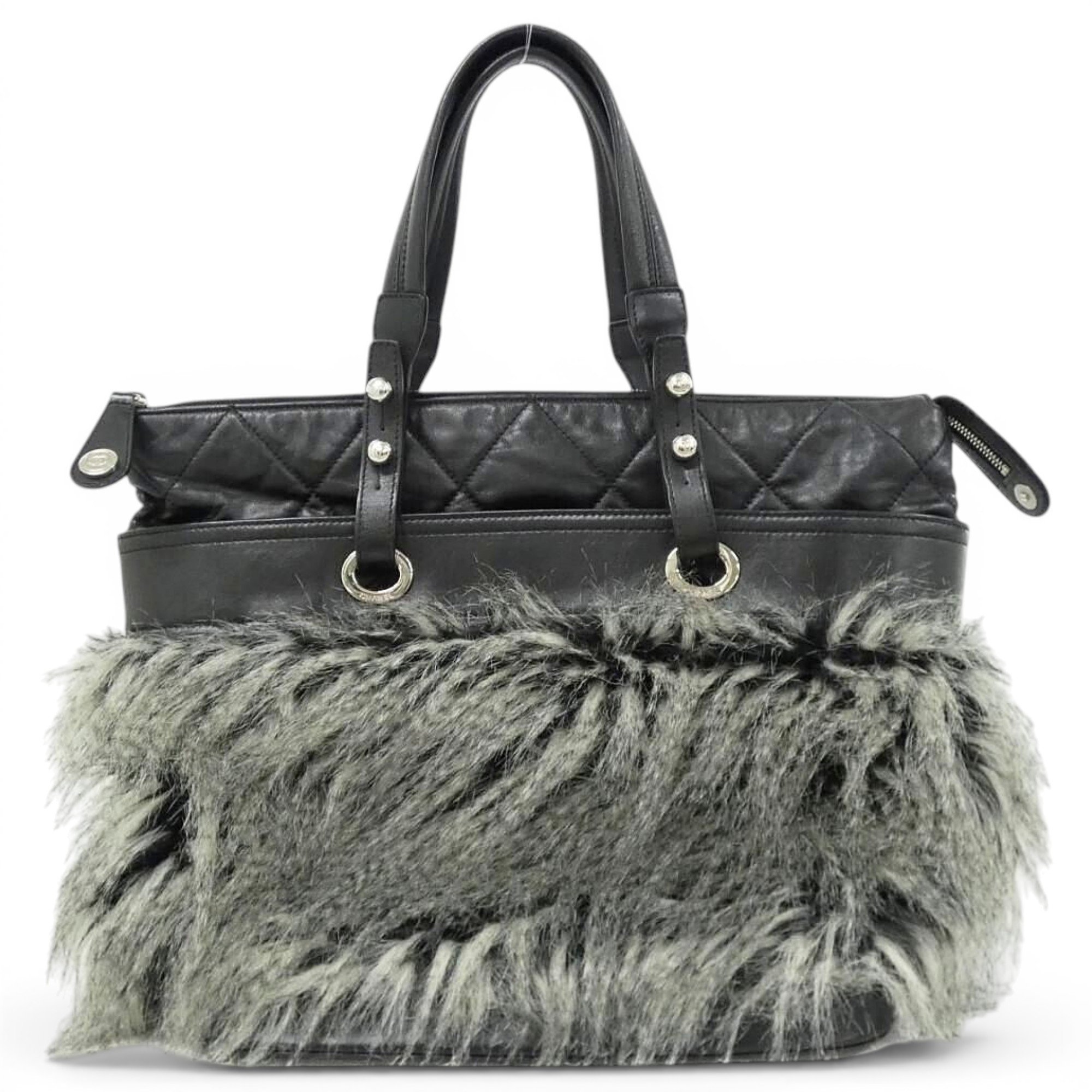 Faux fur tote