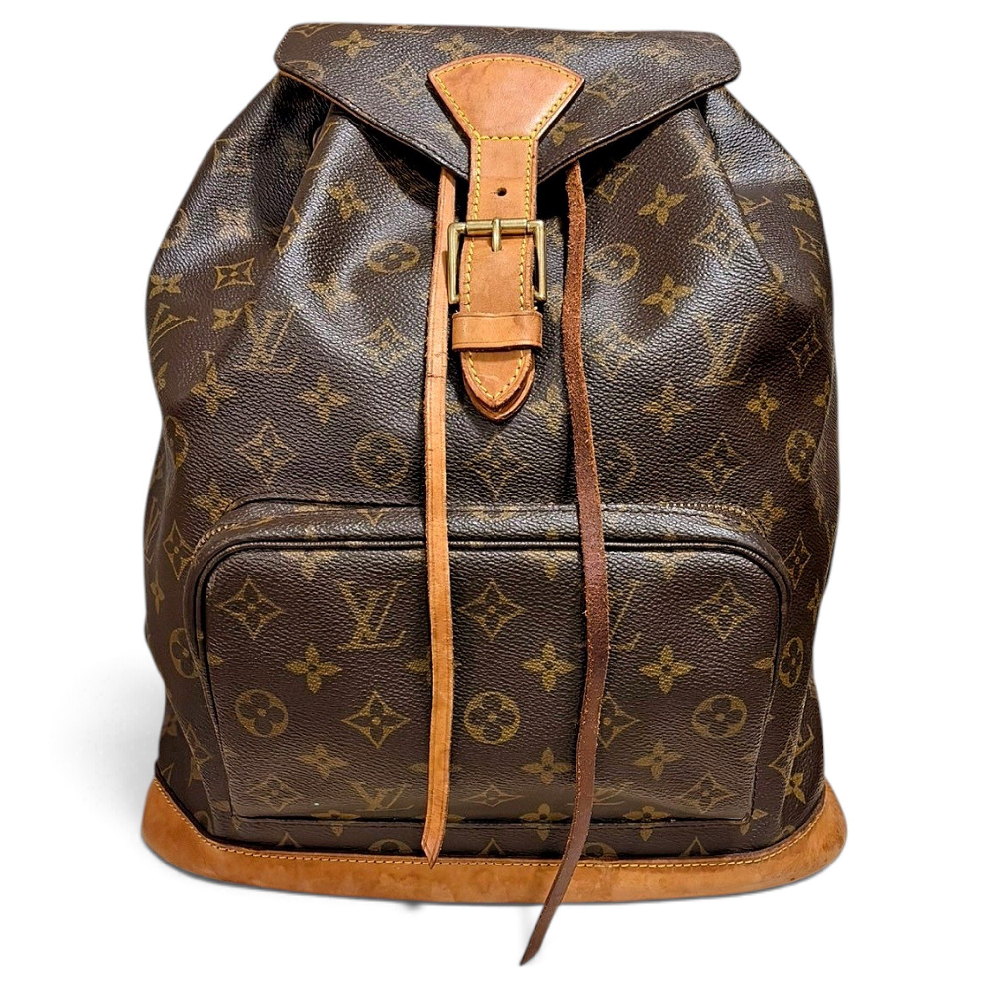 Montsouris Vintage leather backpack