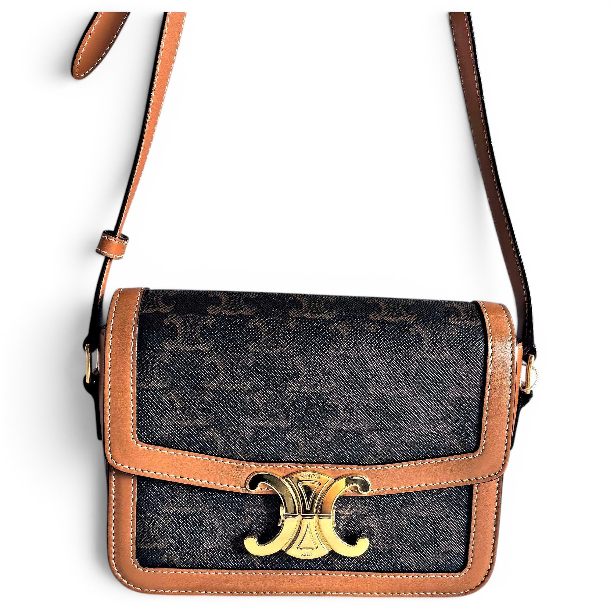 Triomphe leather handbag