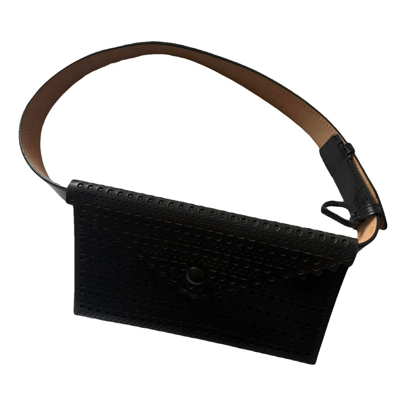 Leather clutch bag