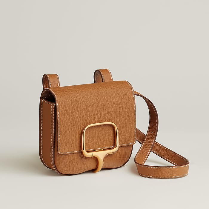 Gold Bolsa Hermès Della Cavalleria II Modelo Míni