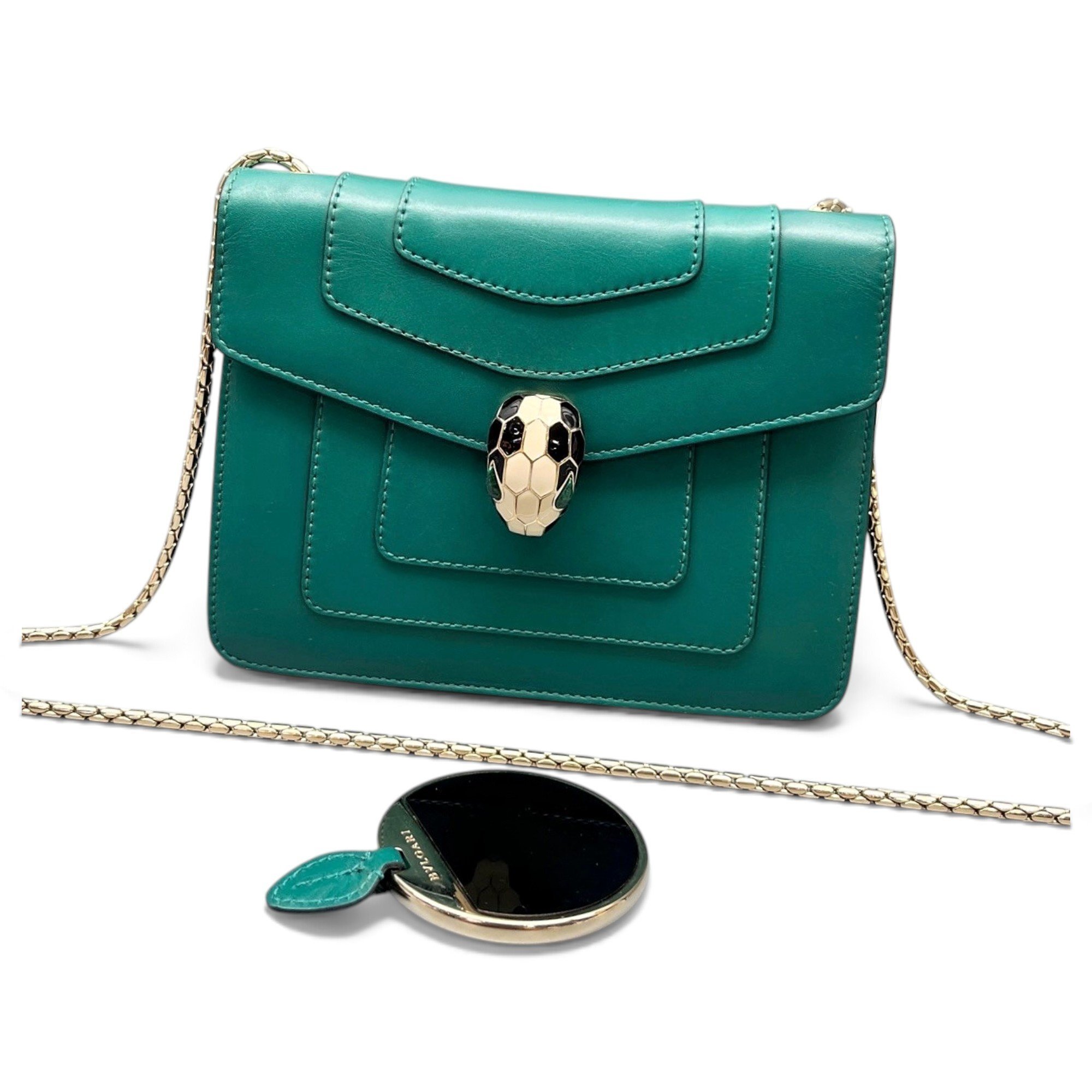 Serpenti leather handbag