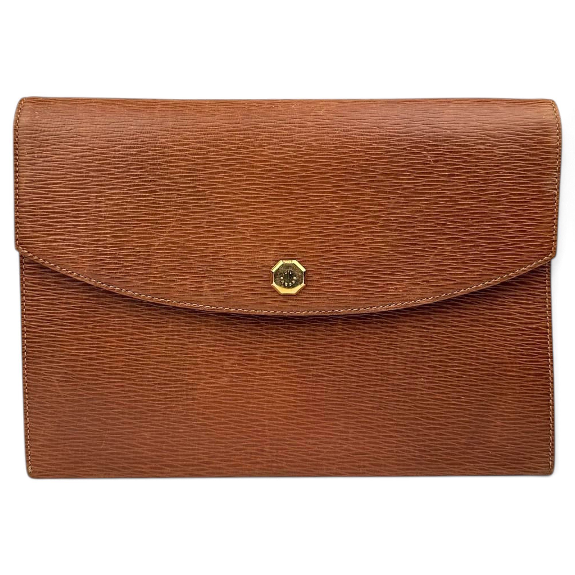Leather clutch bag