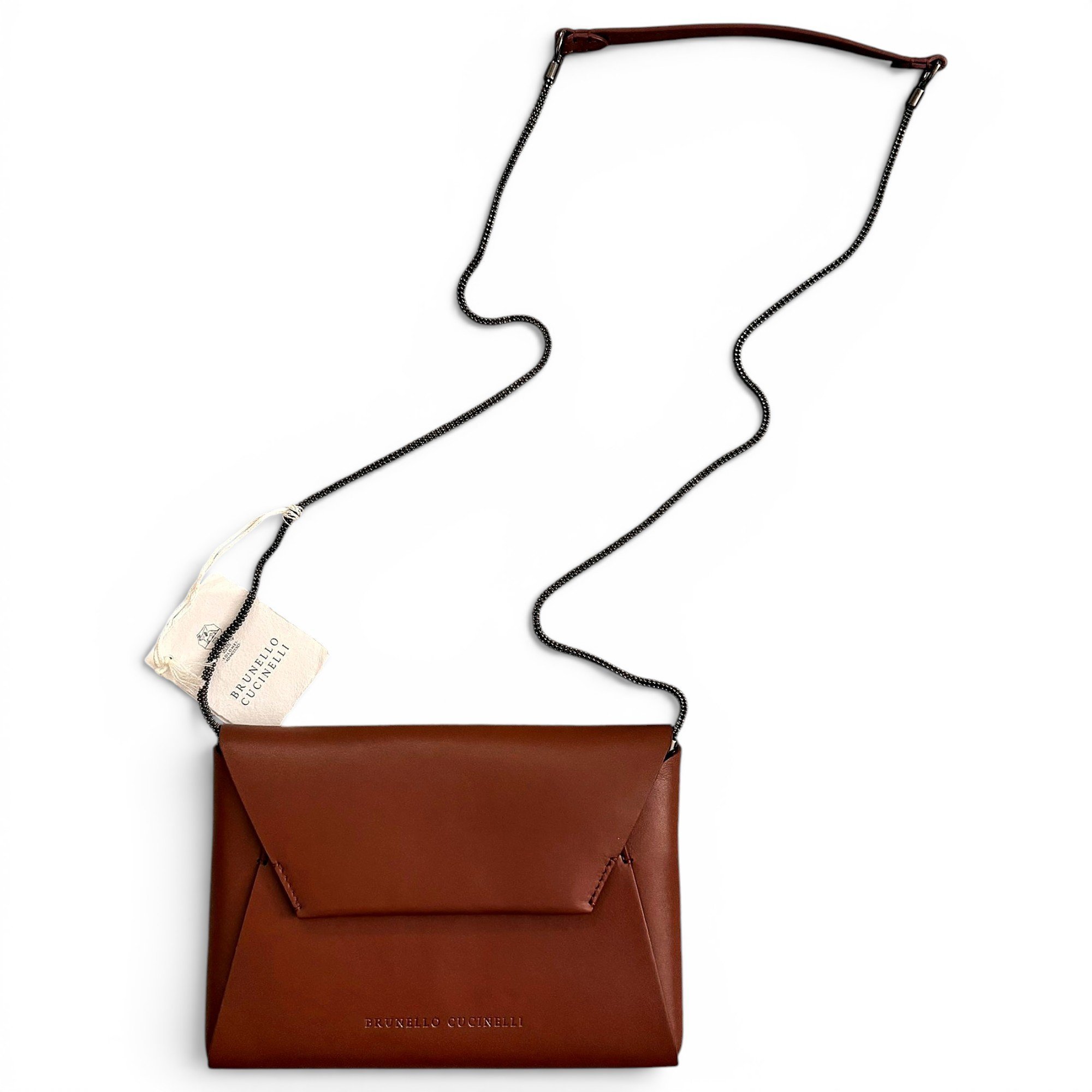 Leather clutch bag