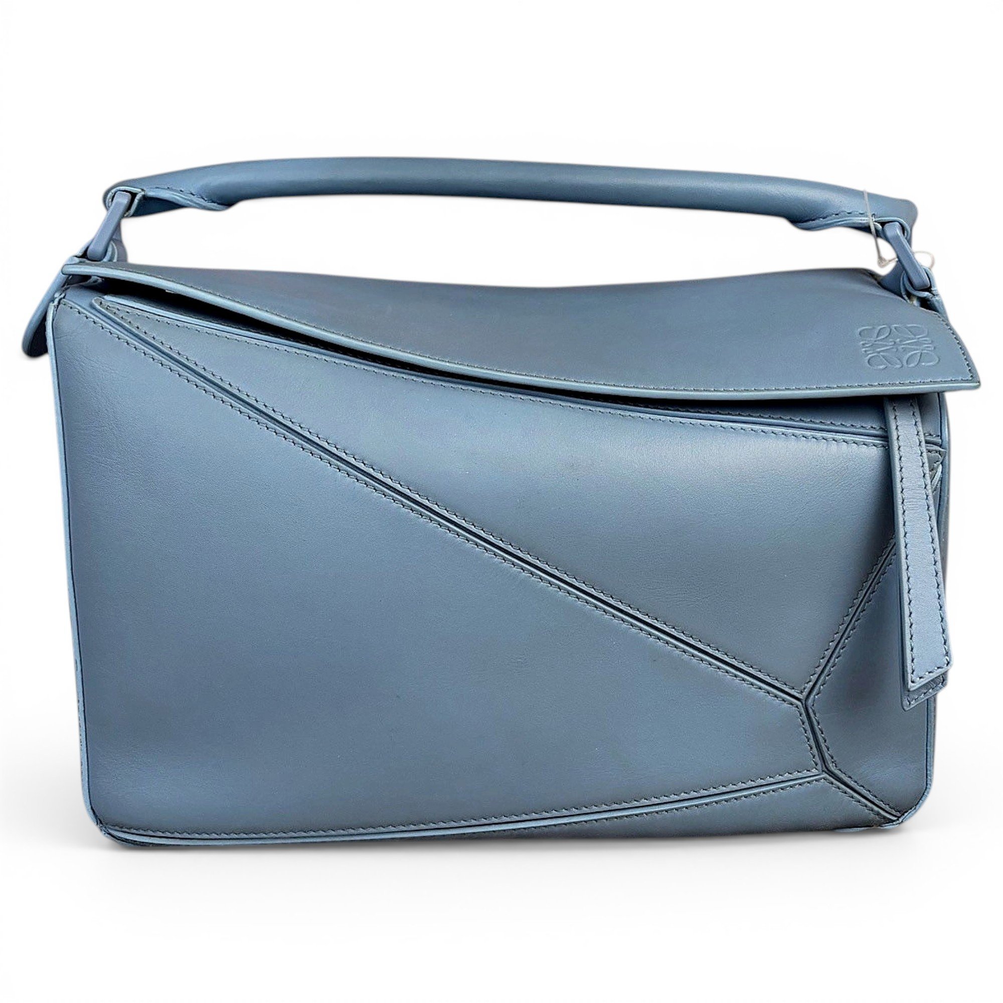 Puzzle leather handbag