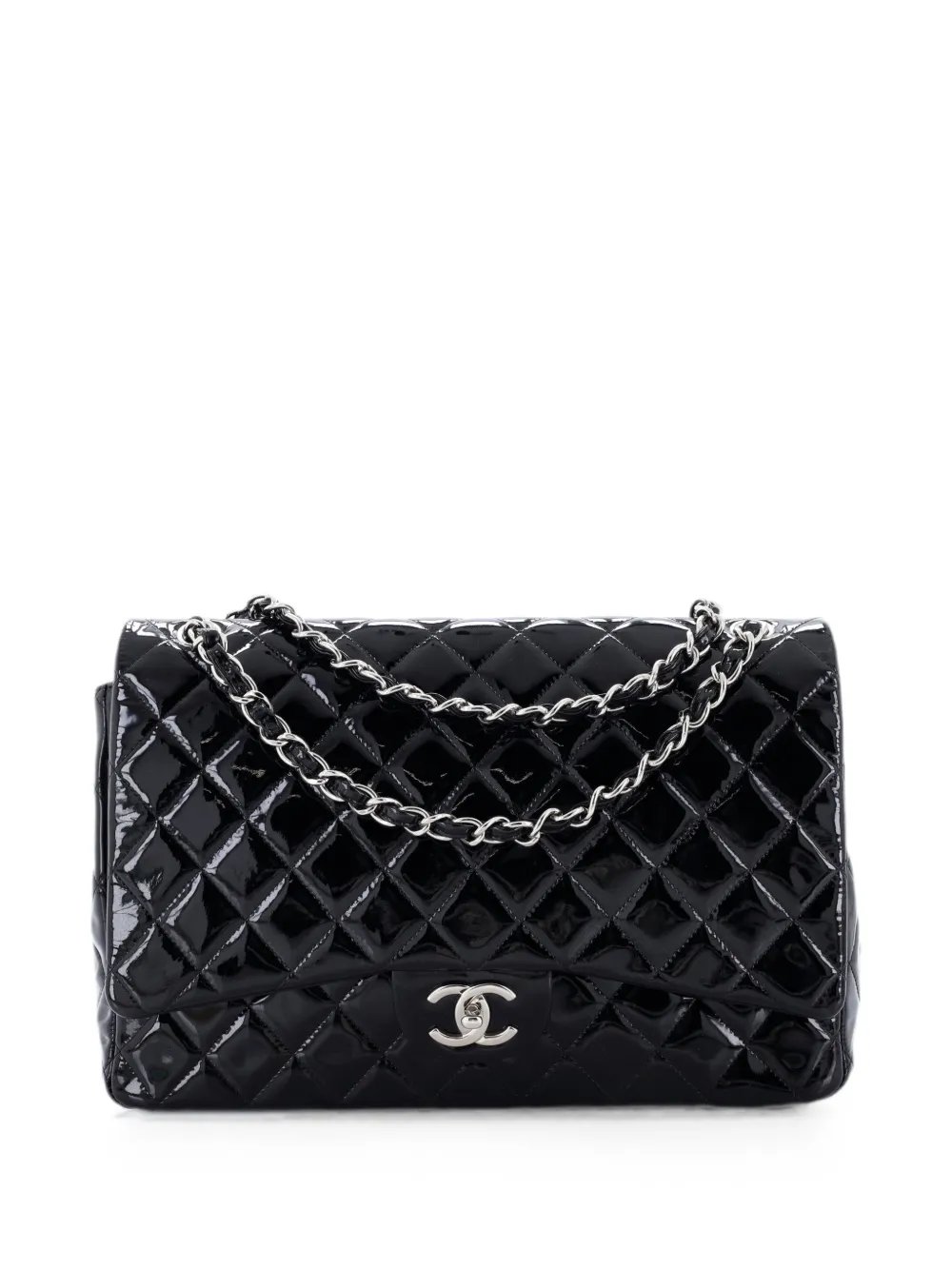 Classic Double Flap Bag Quilted Patent Jumbo shoulder bag